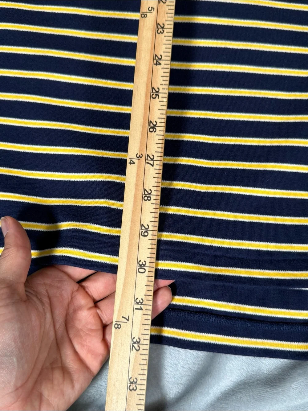 Polo Ralph Lauren Striped Polo Shirt Mens 3XB (Fits Shorter) Cotton Preppy Navy